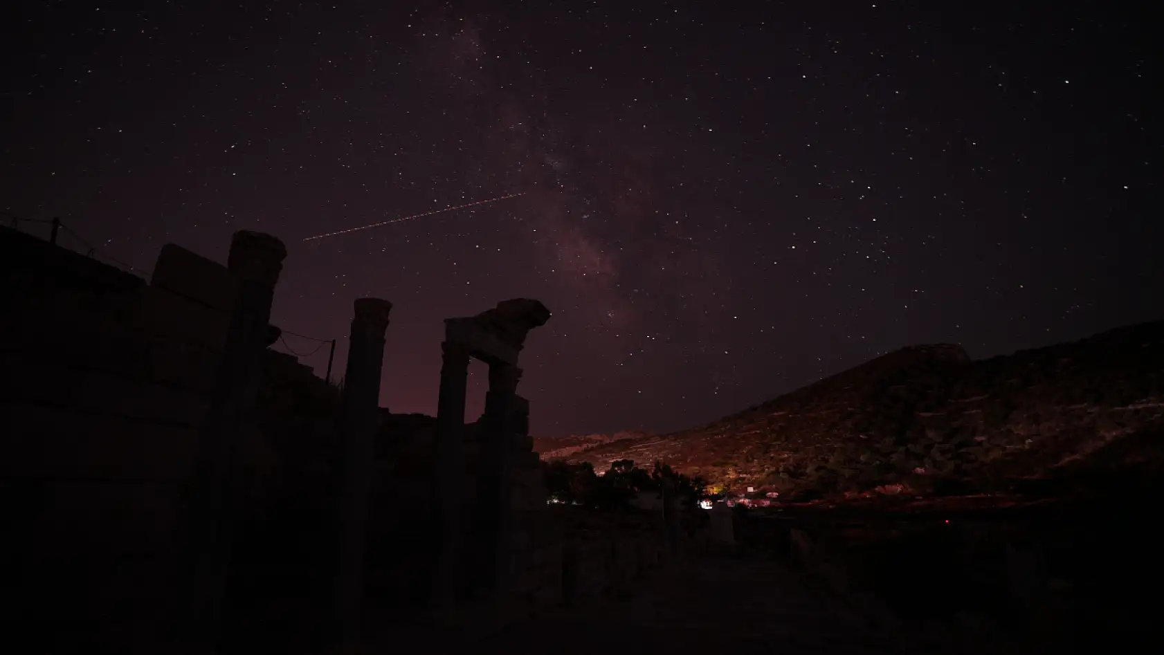 Meteor yağmuru Knidos Antik Kenti'nde görsel şölen oluşturdu