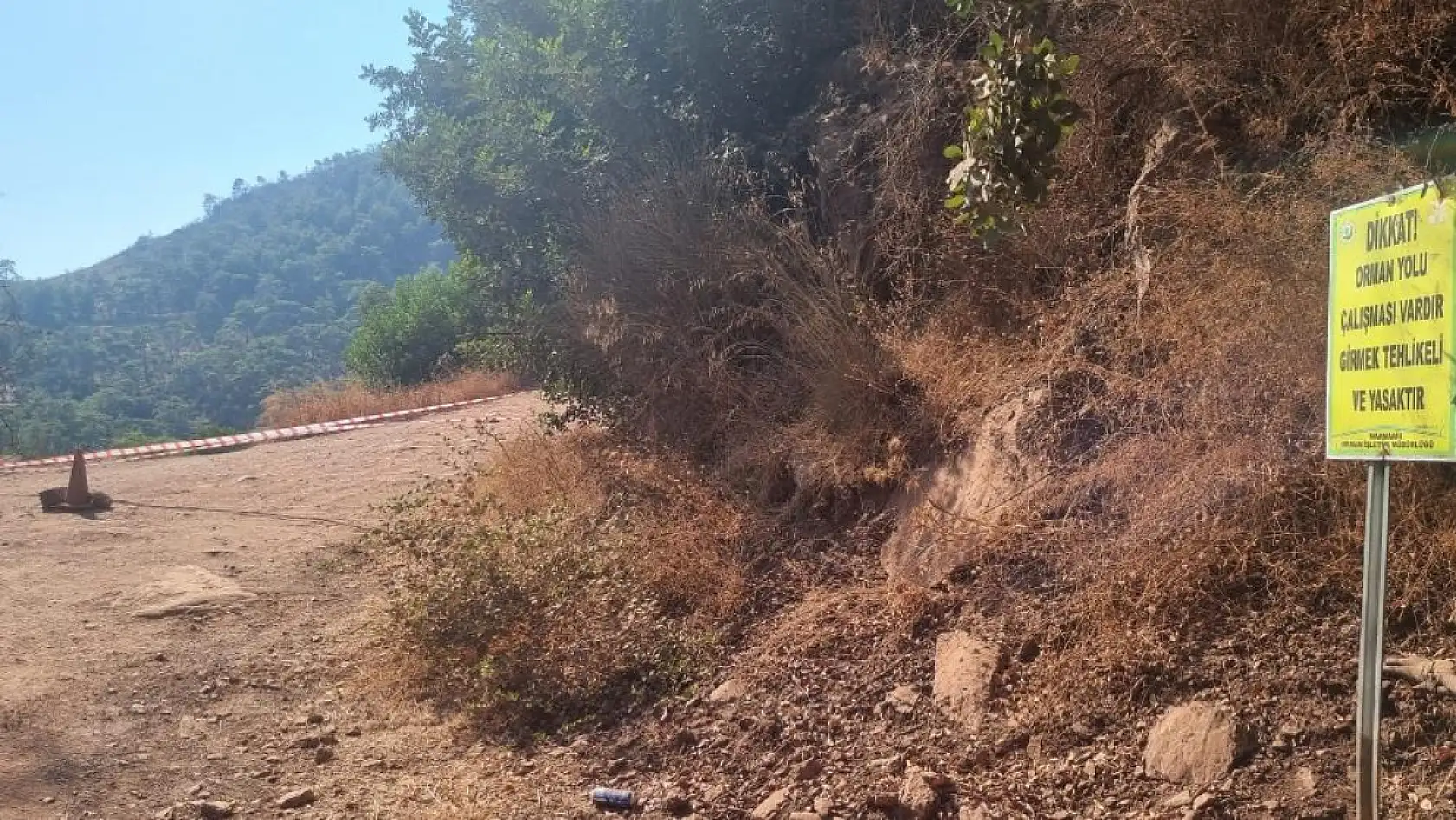 Marmaris Turgut Şelalesi yolunda bakım çalışmaları başladı