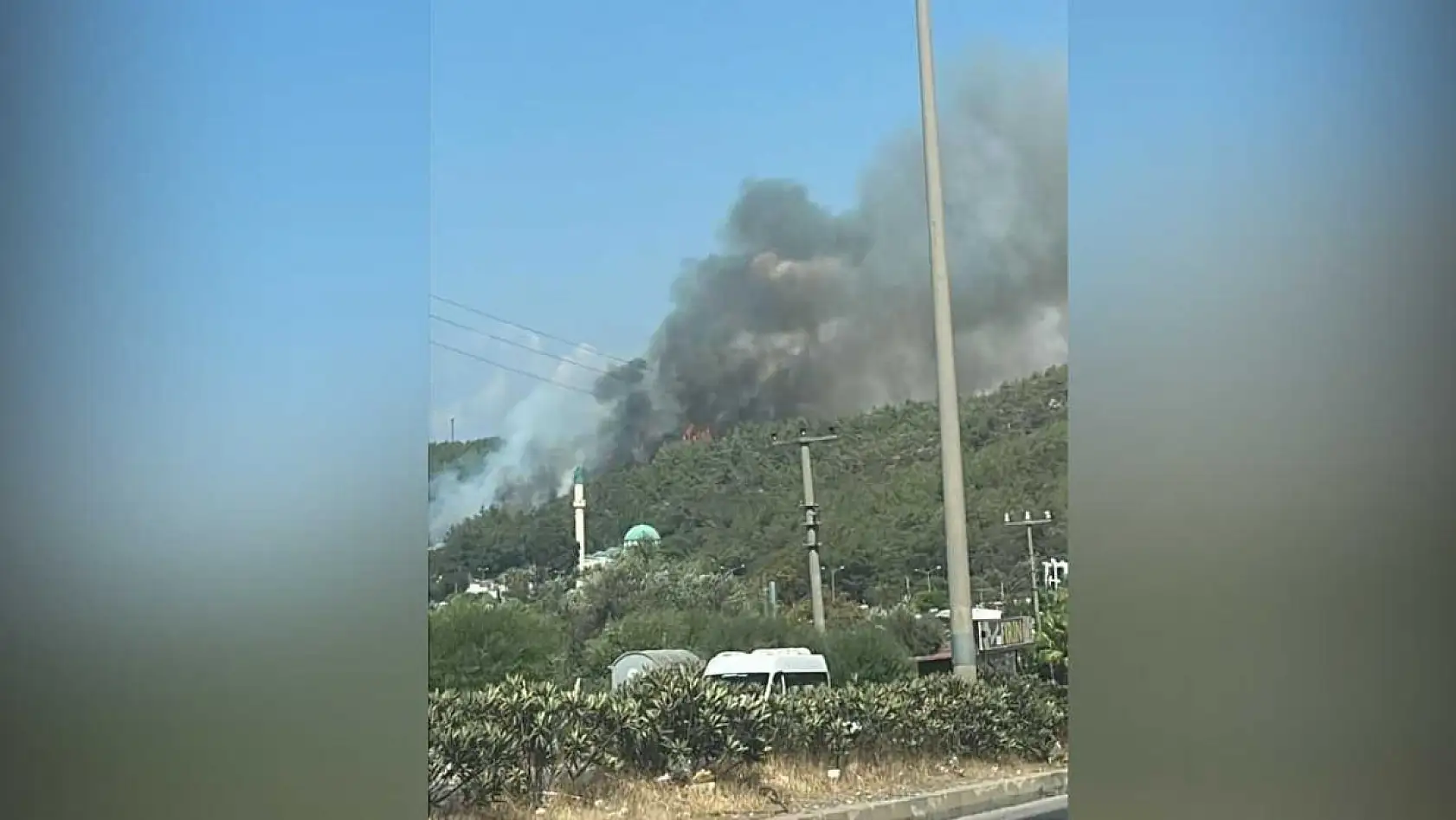 Bodrum'da orman yangını başladı