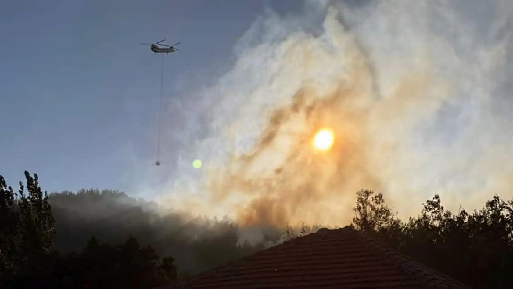 Köyceğiz'de güneşin ilk ışıkları ile hava müdahalesi tekrar başladı