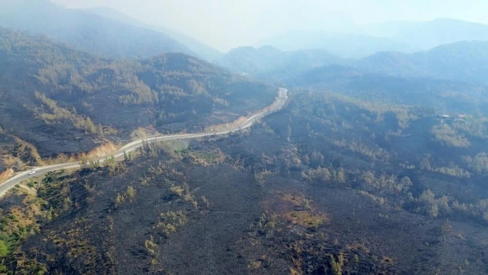 Muğla'da yangın felaketinin boyutu drone görüntüleriyle ortaya çıktı