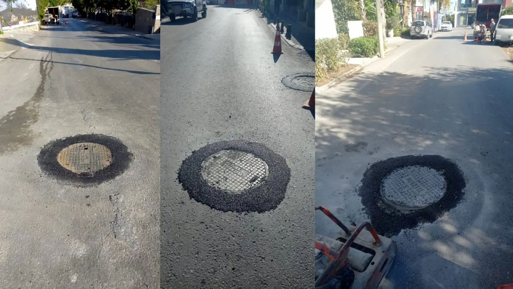 Bodrum'da yol altında kalan bacalar yükseltiliyor