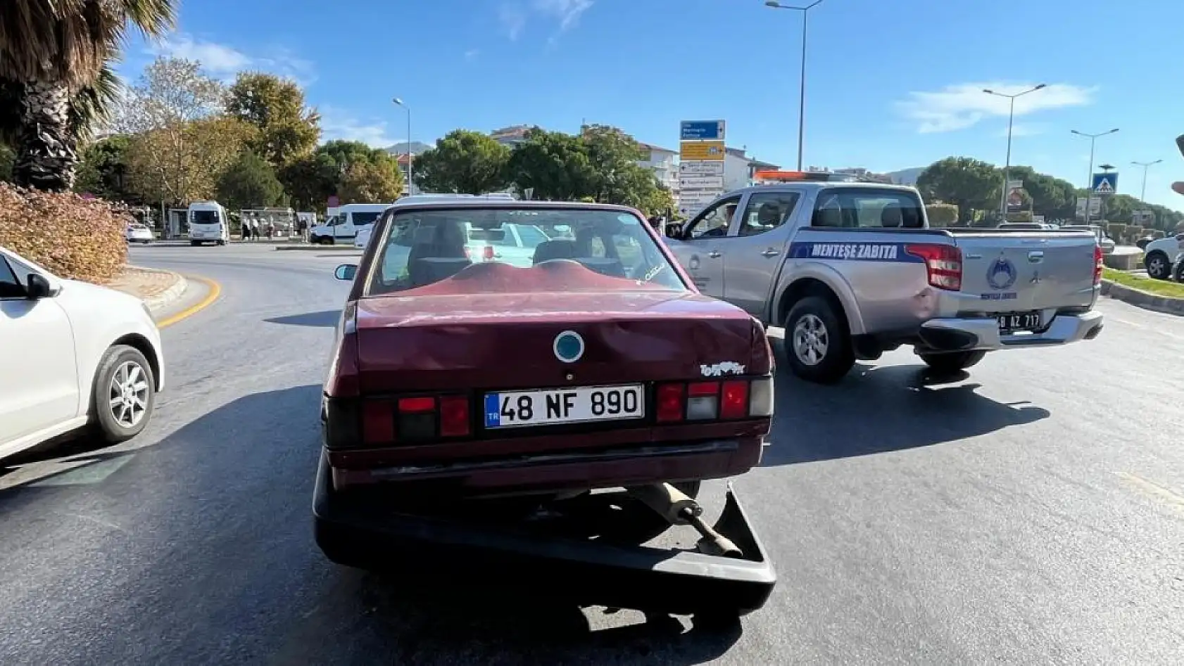 Menteşe'de zincirleme trafik kazası