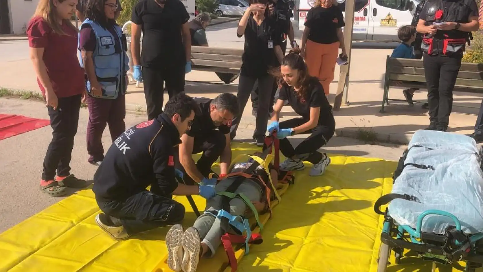 Datça Devlet Hastanesi'nde HAP tatbikatı yapıldı
