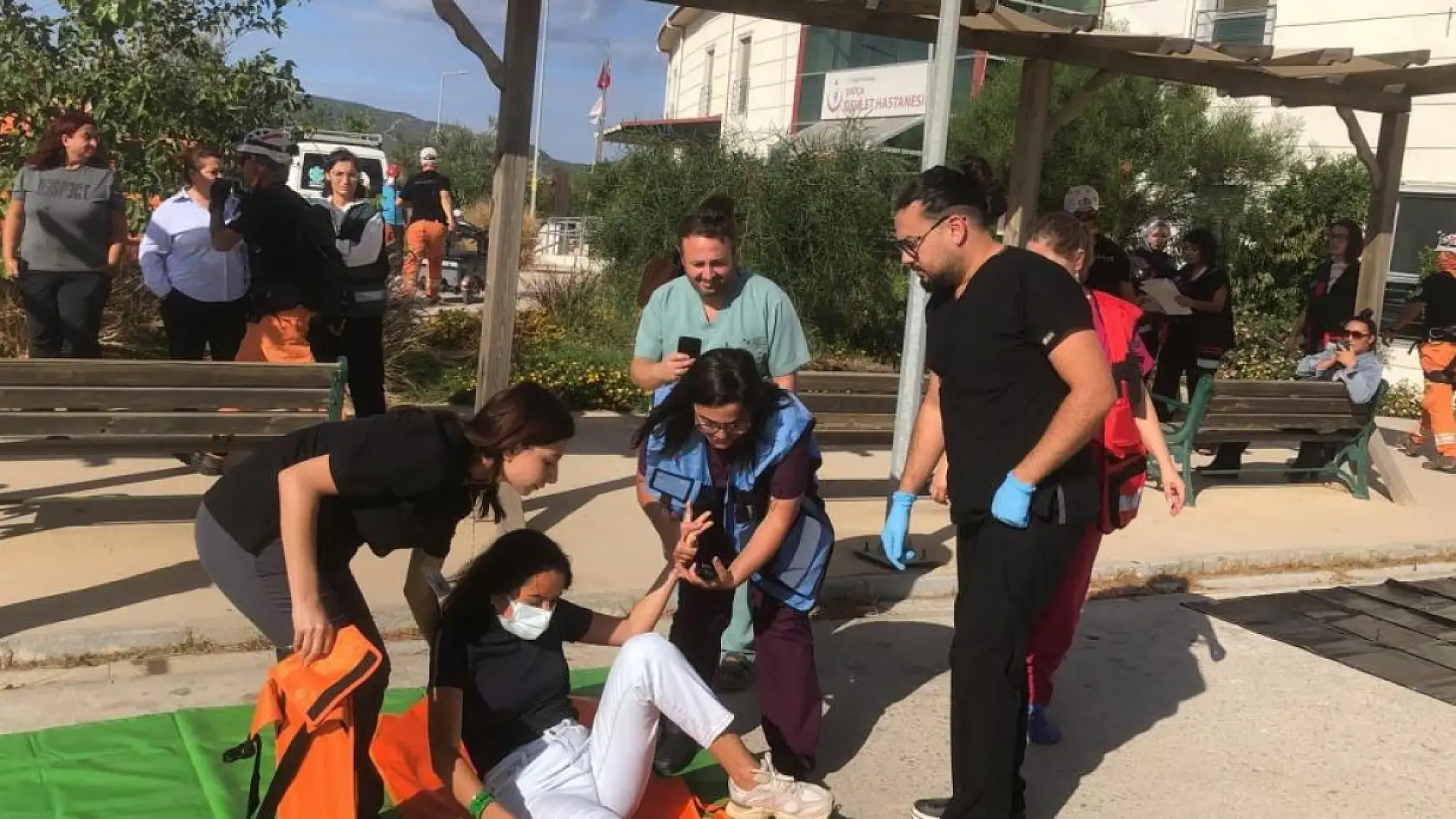 Datça Devlet Hastanesi'nde HAP tatbikatı yapıldı