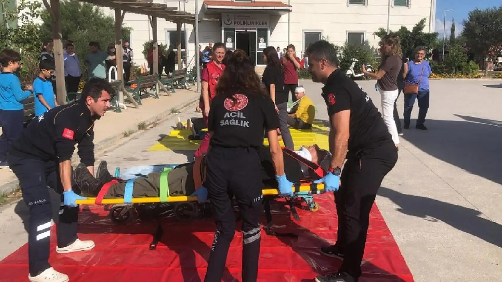 Datça Devlet Hastanesi'nde HAP tatbikatı yapıldı