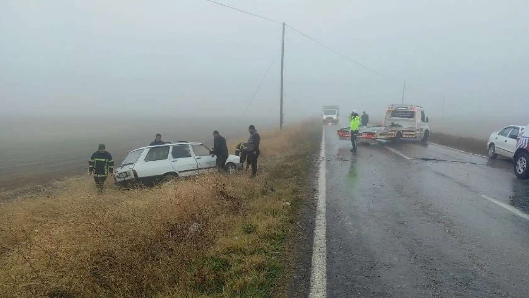 Sis trafik kazasına sebep oldu: 5 yaralı