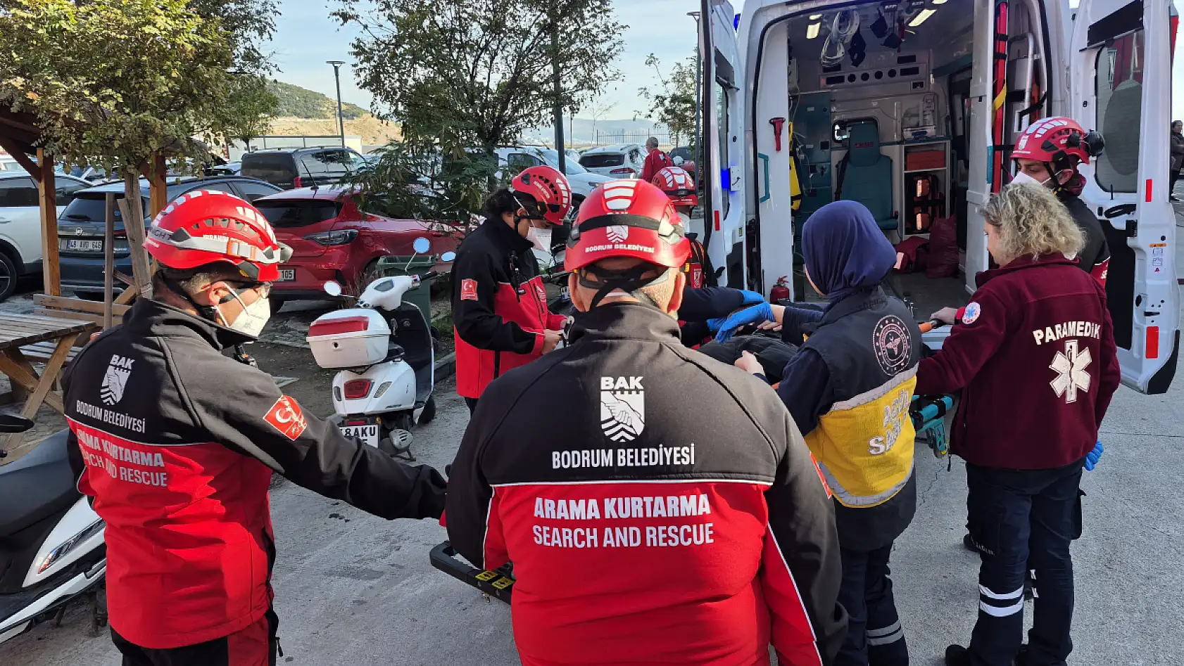 Bodrum'da gerçeğini aratmayan tatbikat