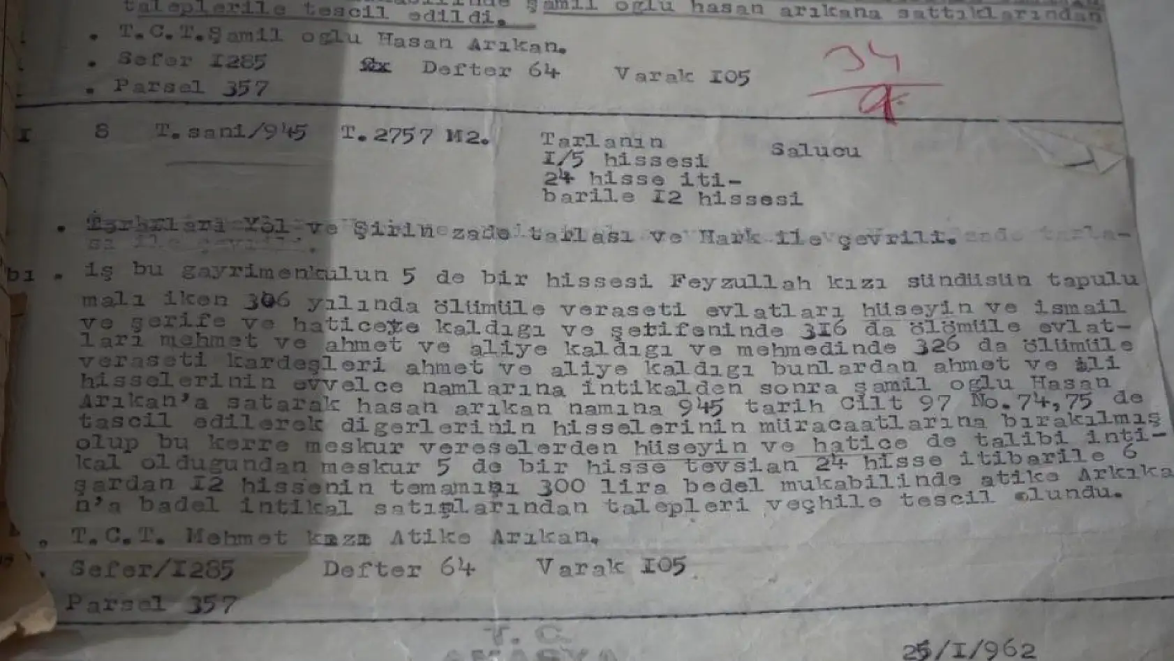 Türkiye'nin en eski kadastro davası 75 yıl sonra sonuçlandı