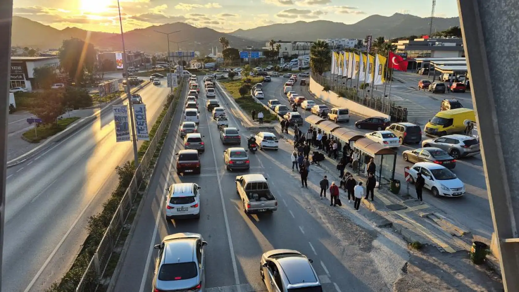 Yılbaşı Öncesi Bodrum'da Trafik Yoğunluğu