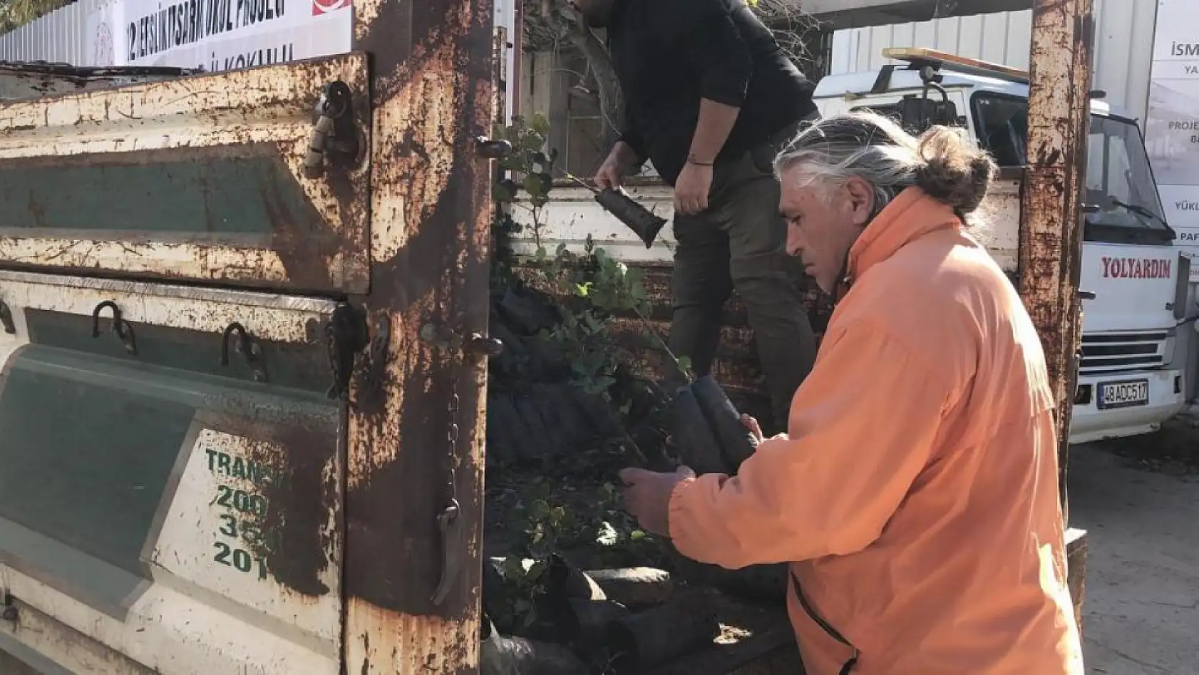 Mahalle muhtarından Datça'ya 2 bin harnup fidanı