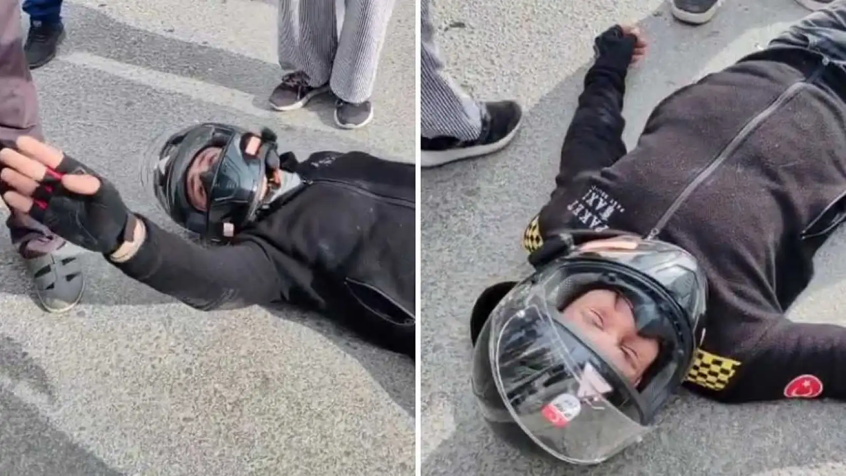 Kazada yaralandı, çarpıştığı aracın sürücüsü ve çocuğunun korktuğunu görünce kendi acısını bir kenara attı