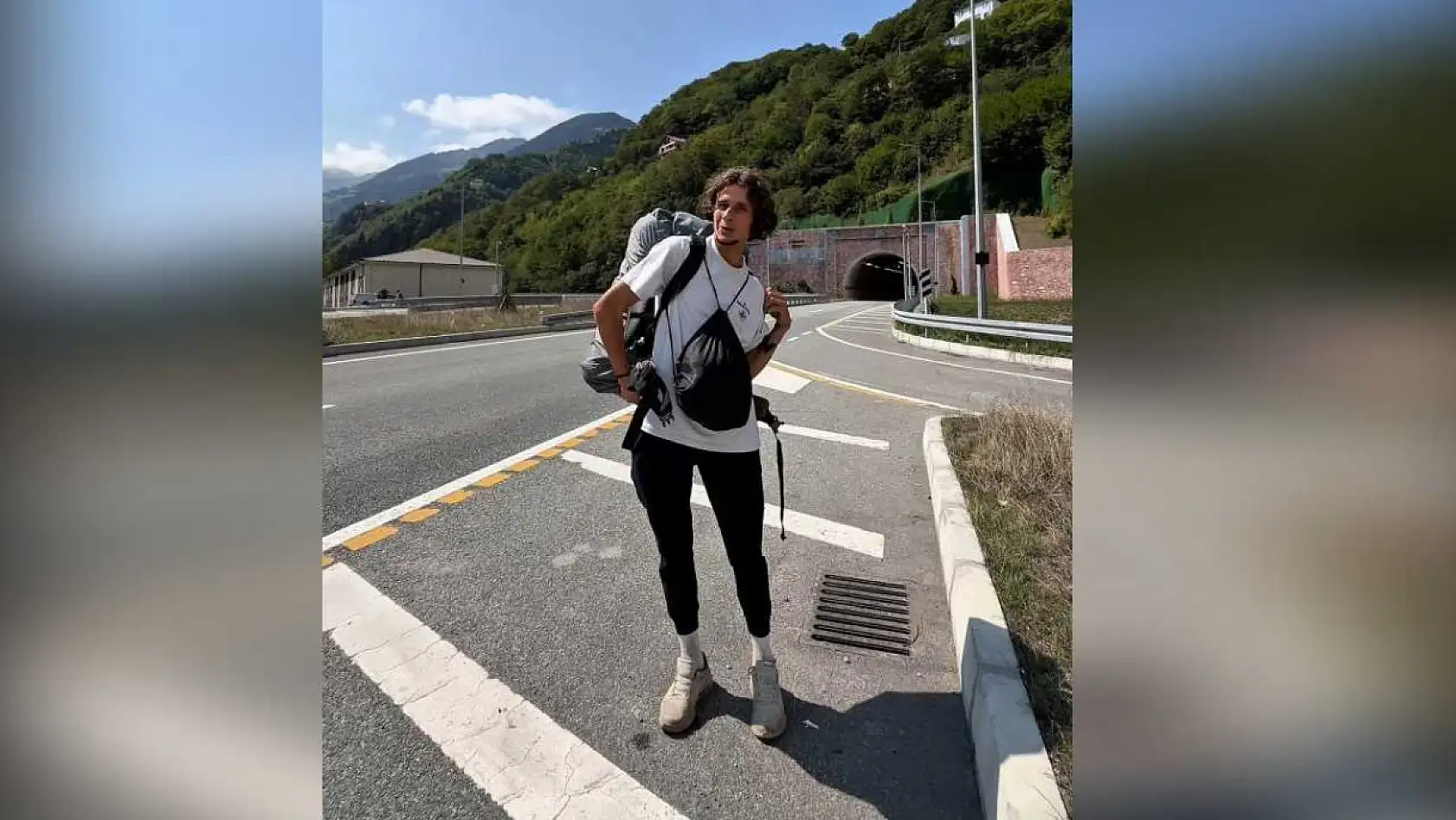 Muğla'dan yola çıkan 21 yaşındaki genç, Avrupa ve Türkiye'nin en uzun tünelini yaya olarak geçti