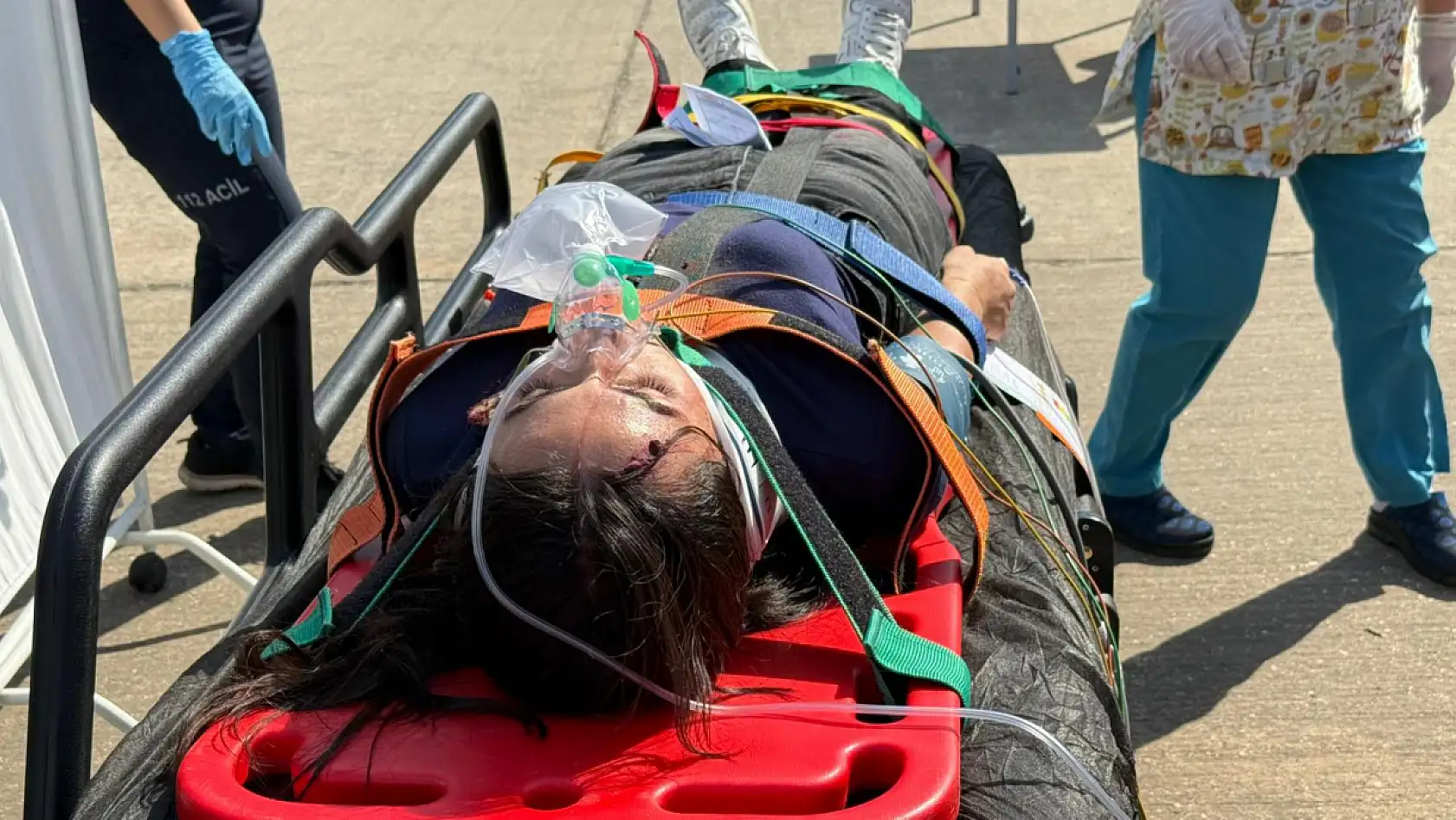 Fethiye Devlet Hastanesi'nde Göcek Tüneli Çökme Tatbikatı Gerçekleştirildi