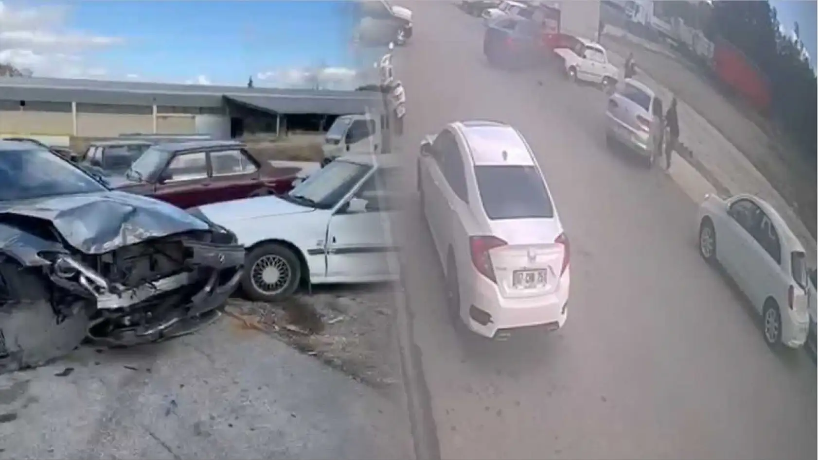 Temizlenmesi için bırakılan lüks otomobili izinsiz alıp 3 araca çarptı: 1 yaralı