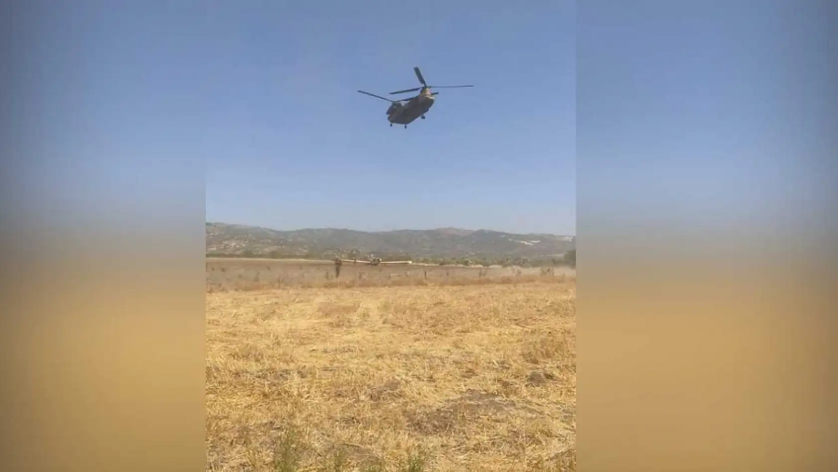 Muğla'da kaza kırıma uğrayan uçak askeri helikopter ile kaldırıldı