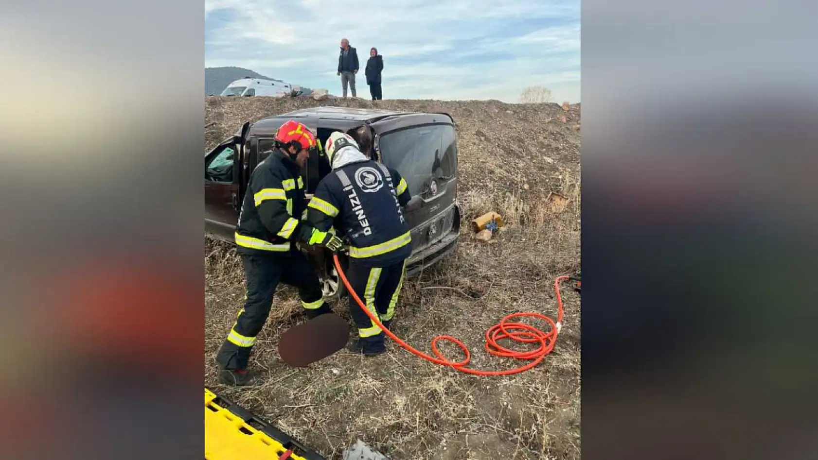 Tavas-Muğla Karayolu'nda Otomobil Kazası: 2 yaralı