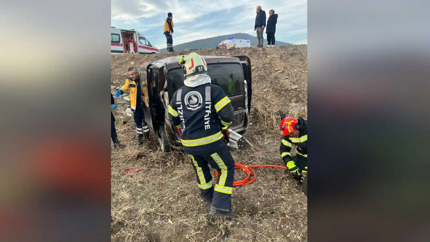 Tavas-Muğla Karayolu'nda Otomobil Kazası: 2 yaralı