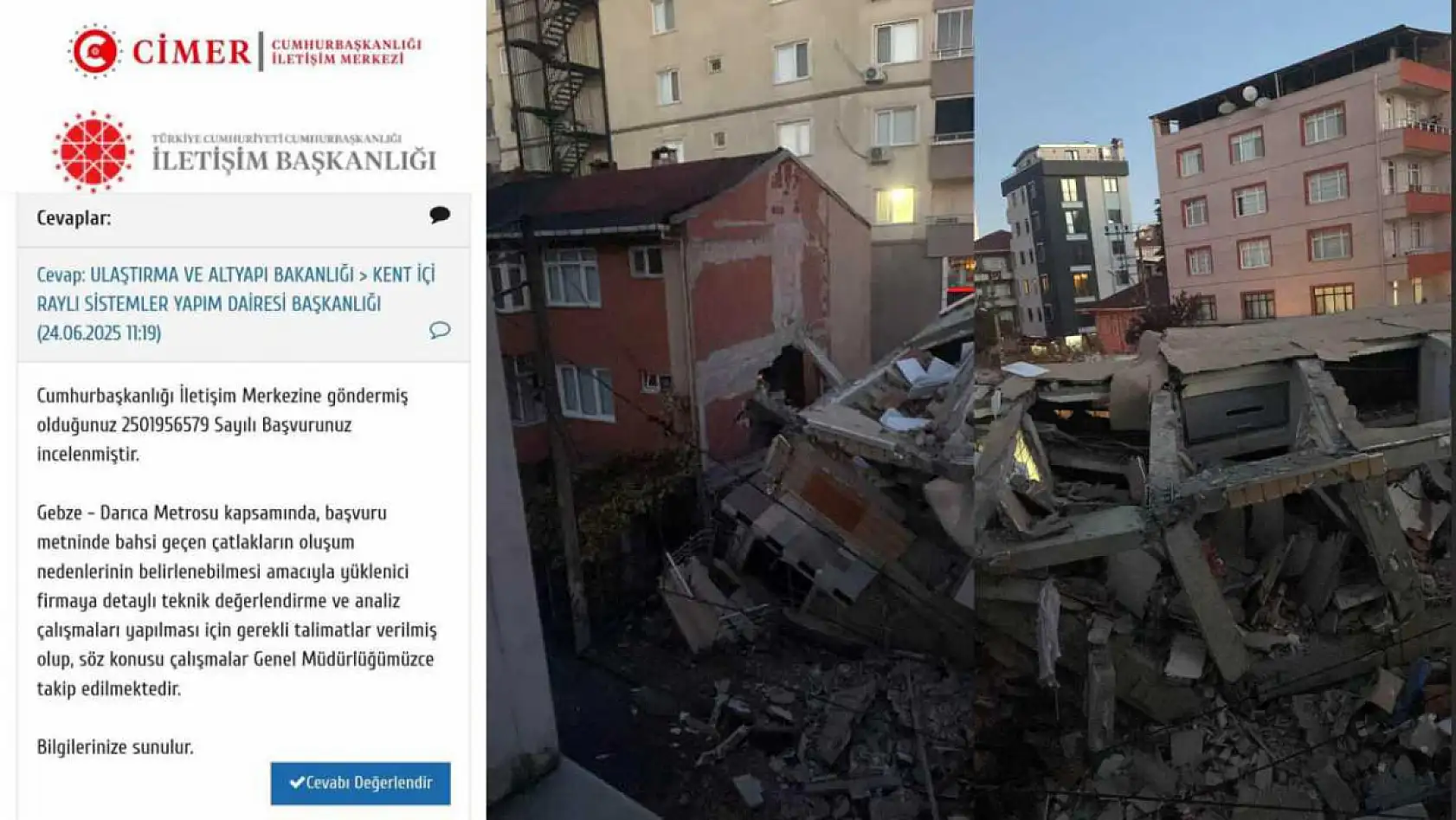 'CİMER'e şikayet etmişti' dedi, 4 ay sonra yan binası yıkıldı