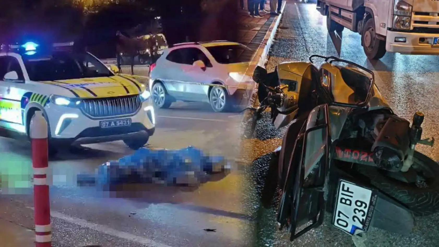 Kamyon ile çarpışan motosikletin 17 yaşındaki sürücüsü hayatını kaybetti