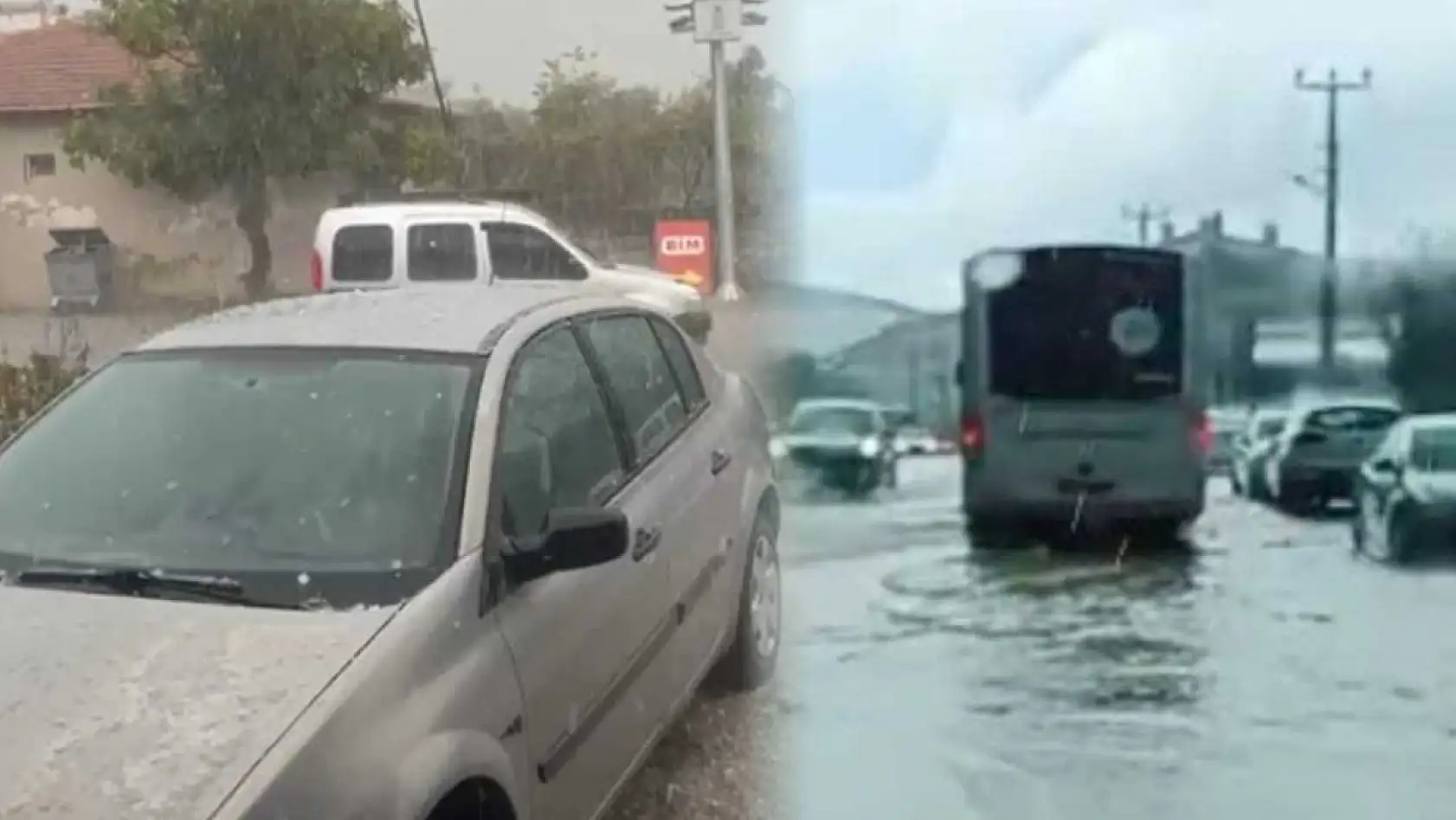 Muğla'da sağanak ve dolu yağışı hayatı olumsuz etkiledi