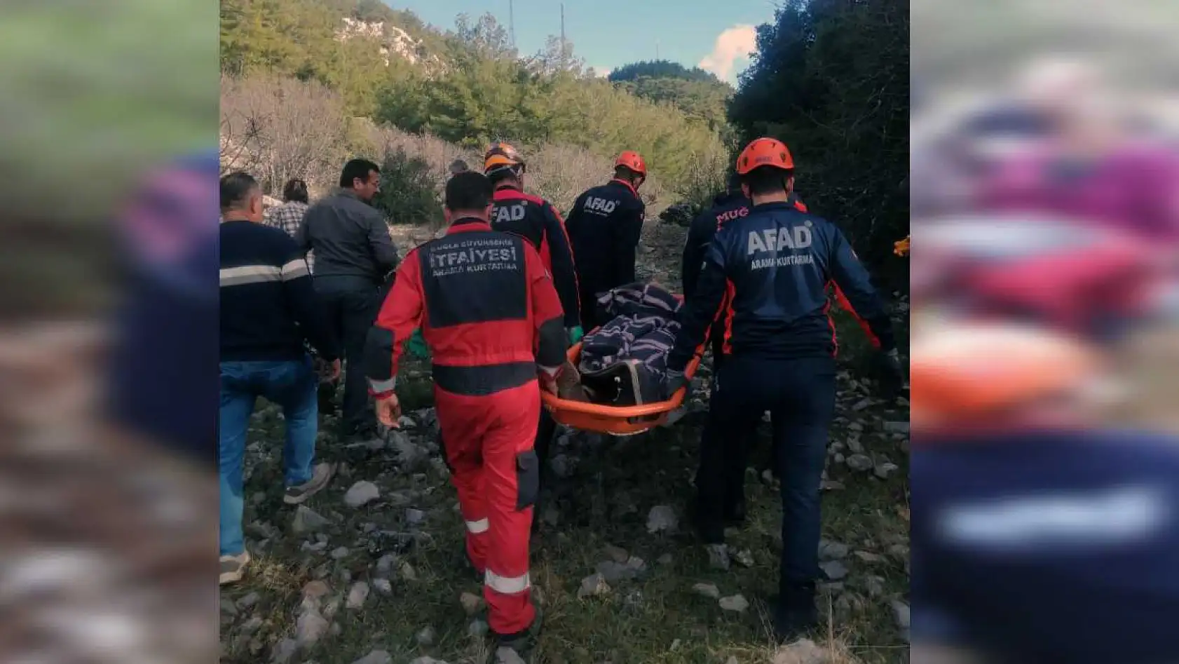 Muğla'da Hayvan Otlatırken Düşen Yaşlı Adam Kurtarıldı