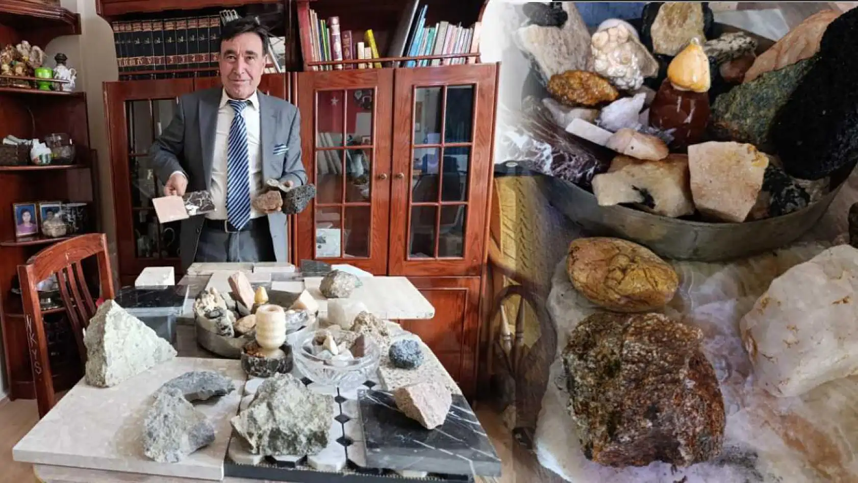 Türkiye'nin Doğaltaş Zenginliğini Evinde Sergiliyor