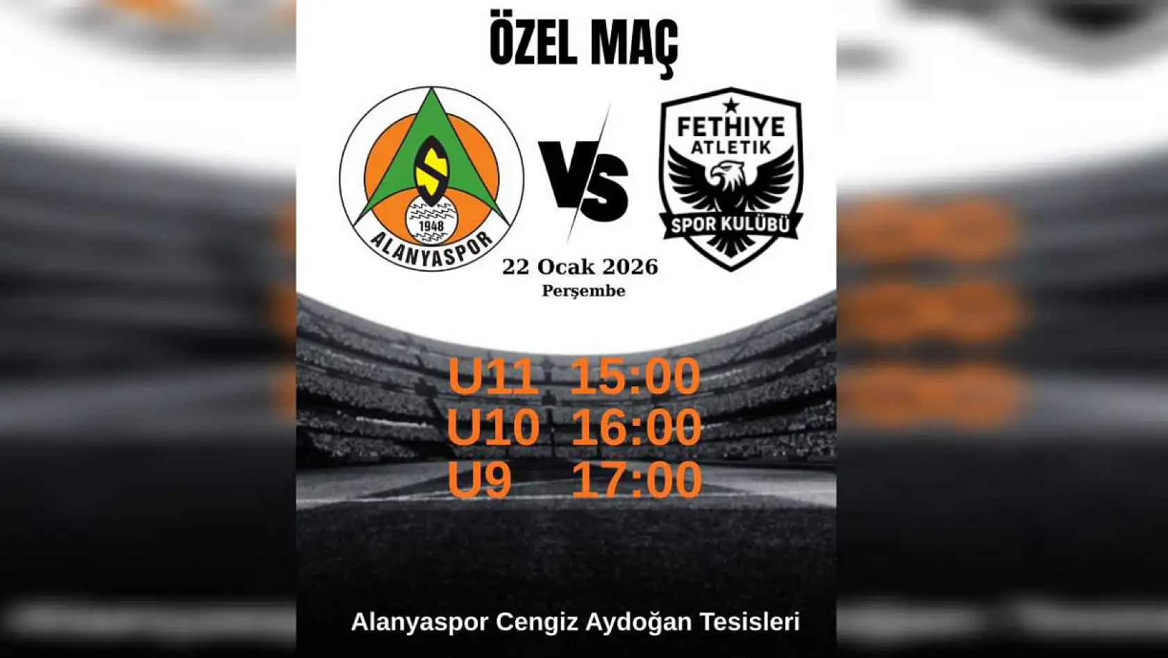 Fethiye Atletik Futbol Akademi, Corendon Alanyaspor'un Özel Davetiyle Alanya'da Sahaya Çıkacak