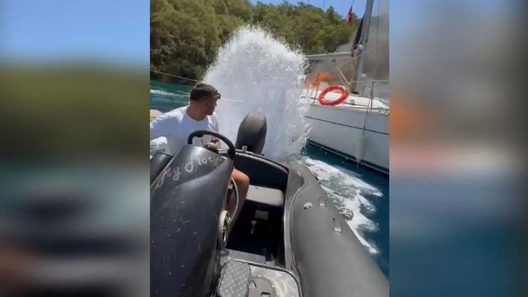 Dalaman'da özel tekne denizin ortasında cayır cayır yandı