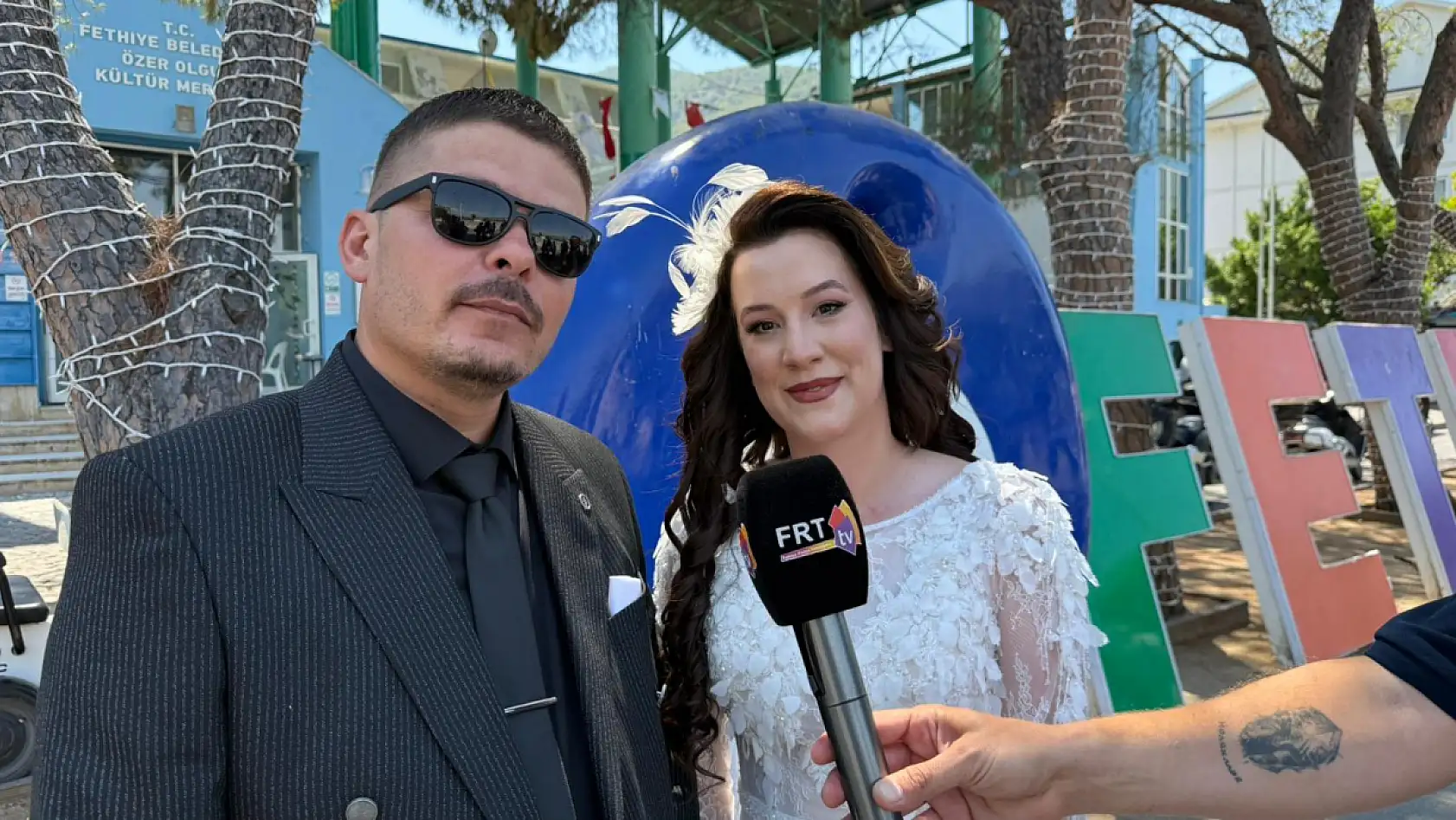 Fethiye'de 36 Derecede Nikah Töreni: 'Sıcak Zorlasa da Mutluluk Her Şeye Değer'