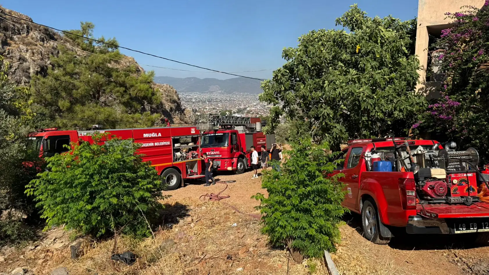 Fethiye Kalesi Arkasında Ev Yangını