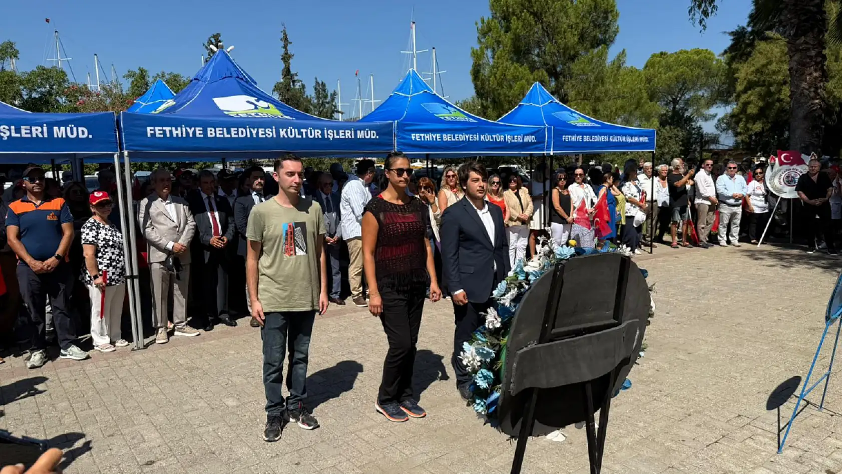 Fethiye'de 30 Ağustos Zafer Bayramı Alternatif Çelenk Sunma Töreni