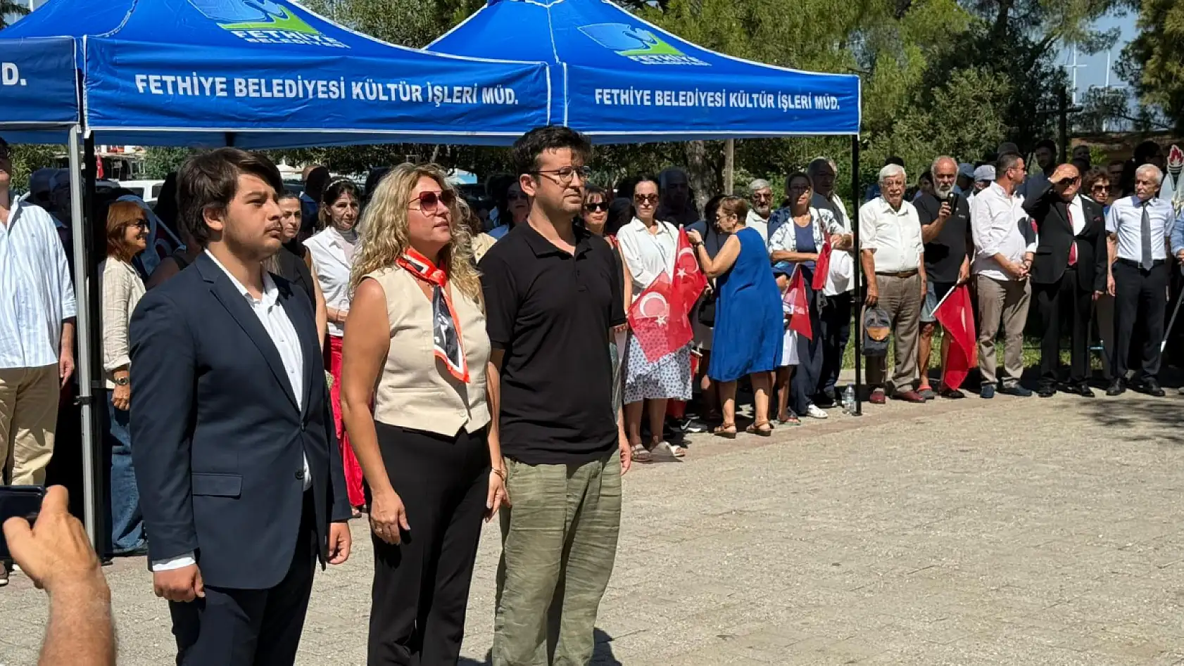 Fethiye'de 30 Ağustos Zafer Bayramı Alternatif Çelenk Sunma Töreni