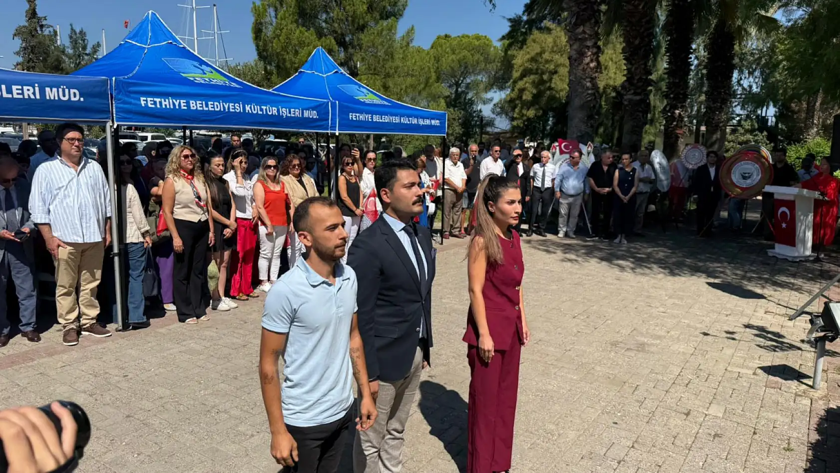 Fethiye'de 30 Ağustos Zafer Bayramı Alternatif Çelenk Sunma Töreni