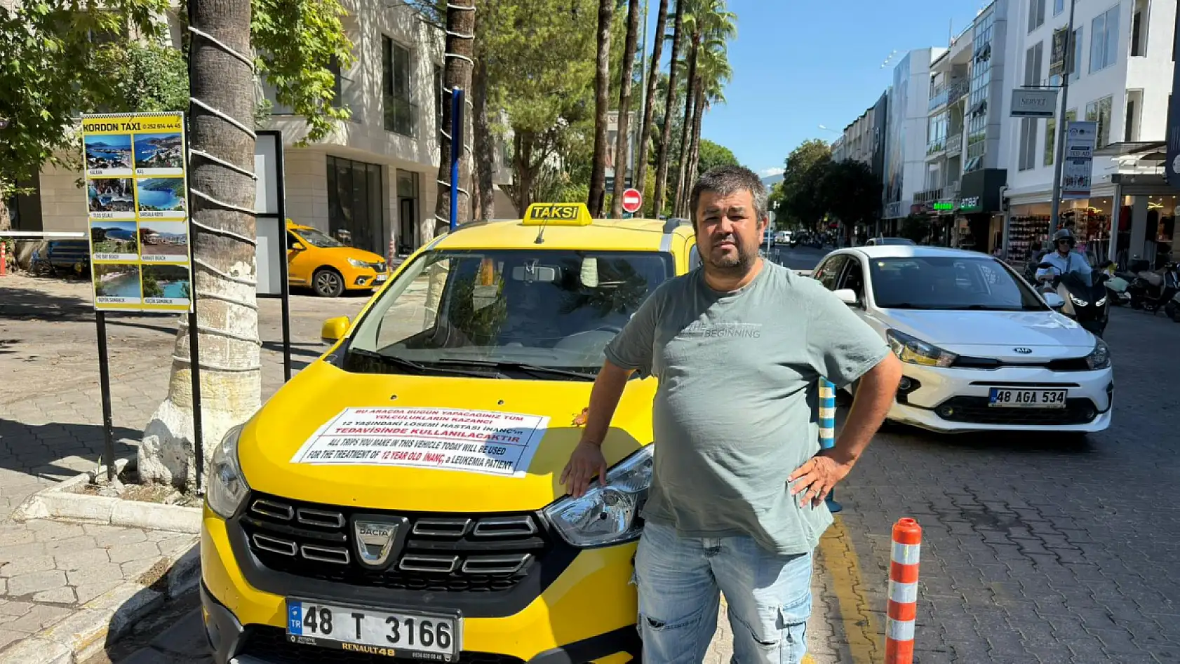 Fethiye'de 12 yaşındaki lösemi hastası çocuk için taksi duraklarında yardım kampanyası başlatıldı