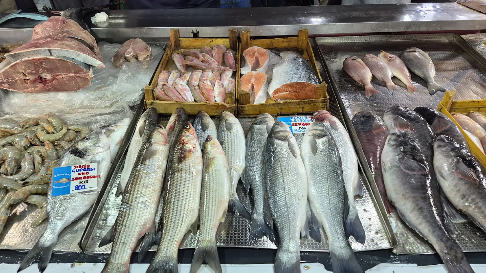 Fethiye Balık Pazarı'nda güncel balık fiyatları
