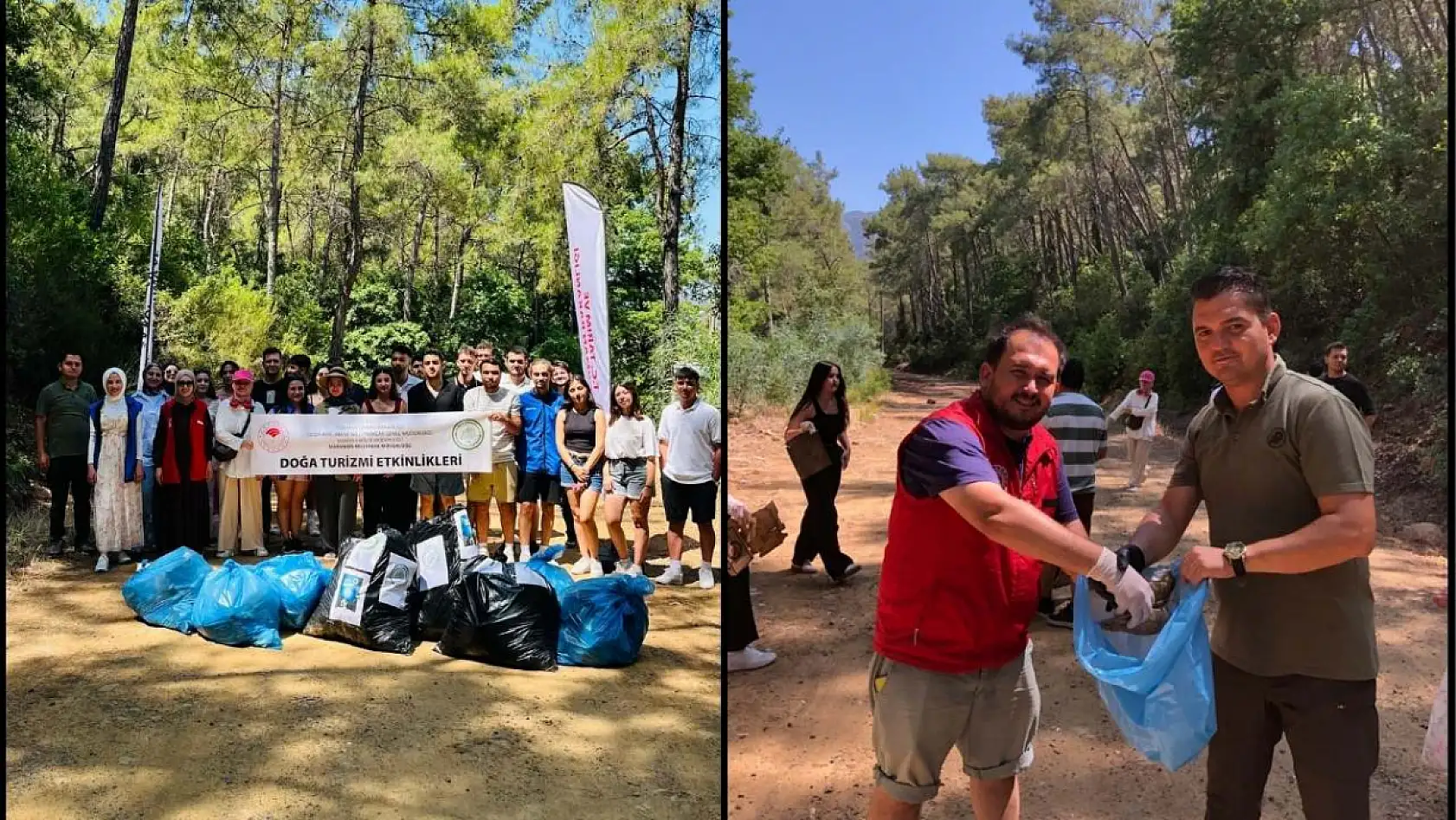 Muğla'da gönüllü gençler doğayı keşfetti, çevre temizliği yaptı