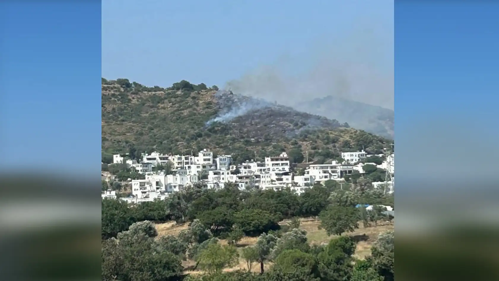 Bodrum'da makilik alanda yangın çıktı