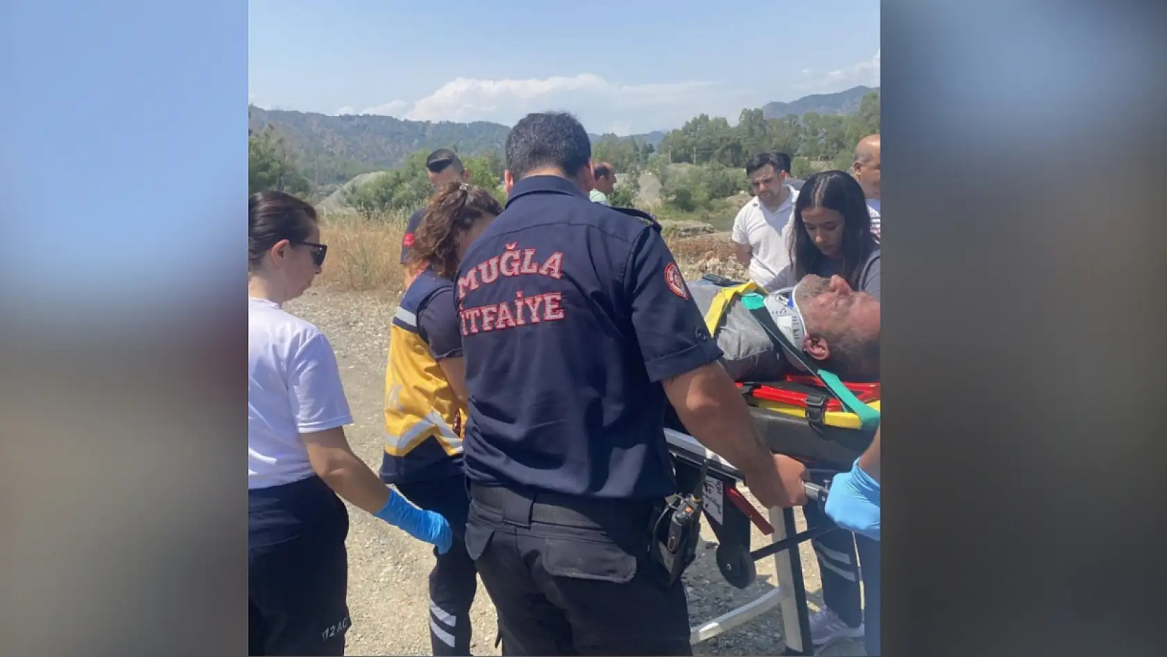 Dalaman Çayı kenarında feci kaza: Bir kişi uçurumdan düştü