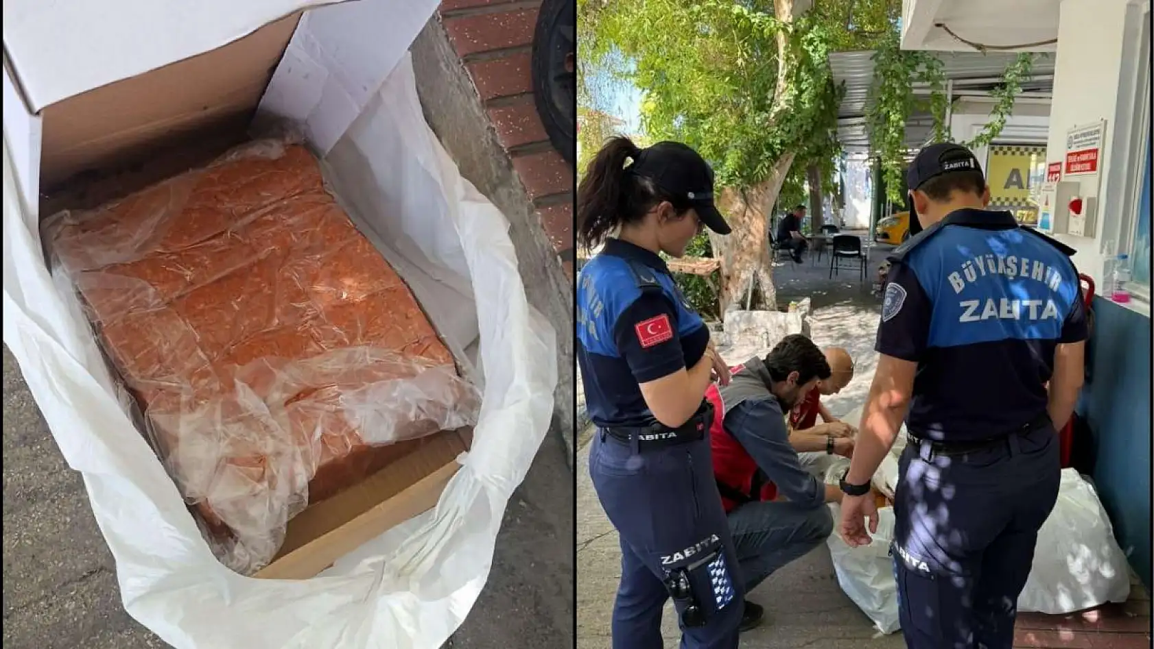 Yatağan Otogarı'nda etiketsiz 60 kilogram et ele geçirildi