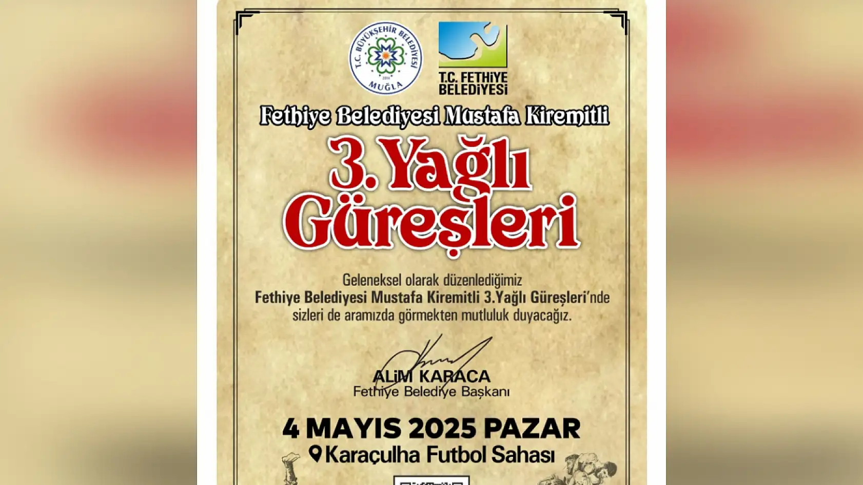 3. Fethiye Belediyesi Mustafa Kiremitli Yağlı Güreşleri Başlıyor