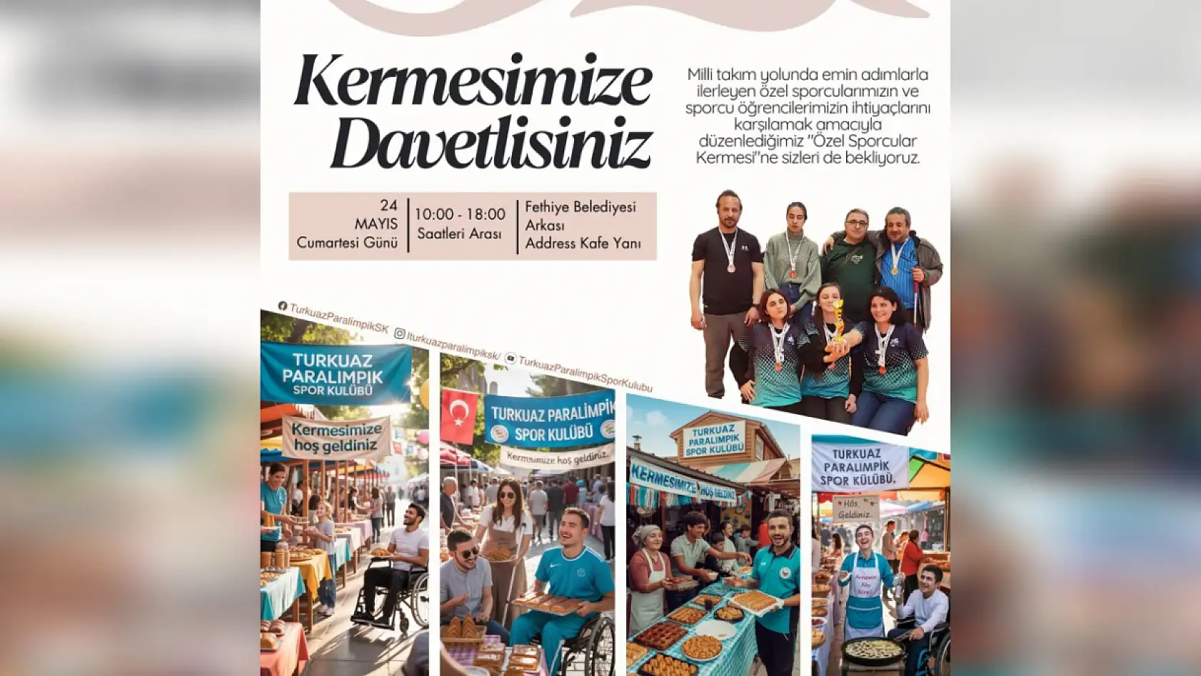 Fethiye'de Turkuaz Paralimpik Spor Kulübü Kermes Düzenledi