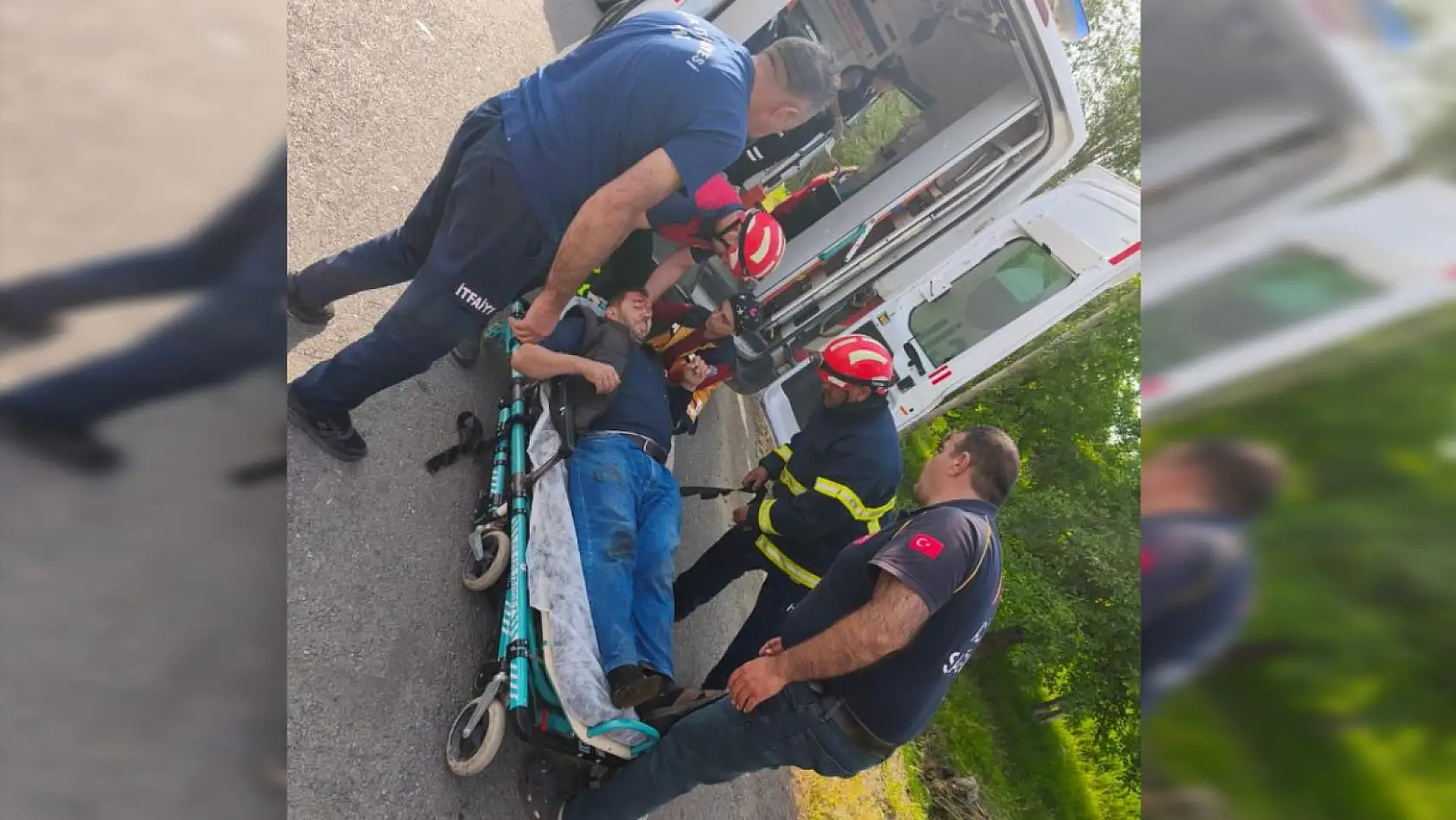 Feci trafik kazası: Azerbaycan plakalı araç takla attı, 1'i ölü 4 yaralı