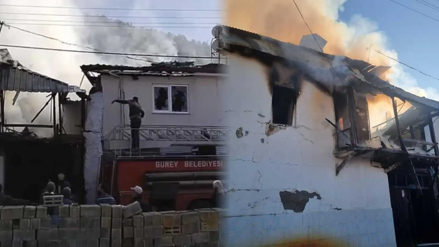 Yaşlı Karı Koca Ev Yangınında Can Verdi