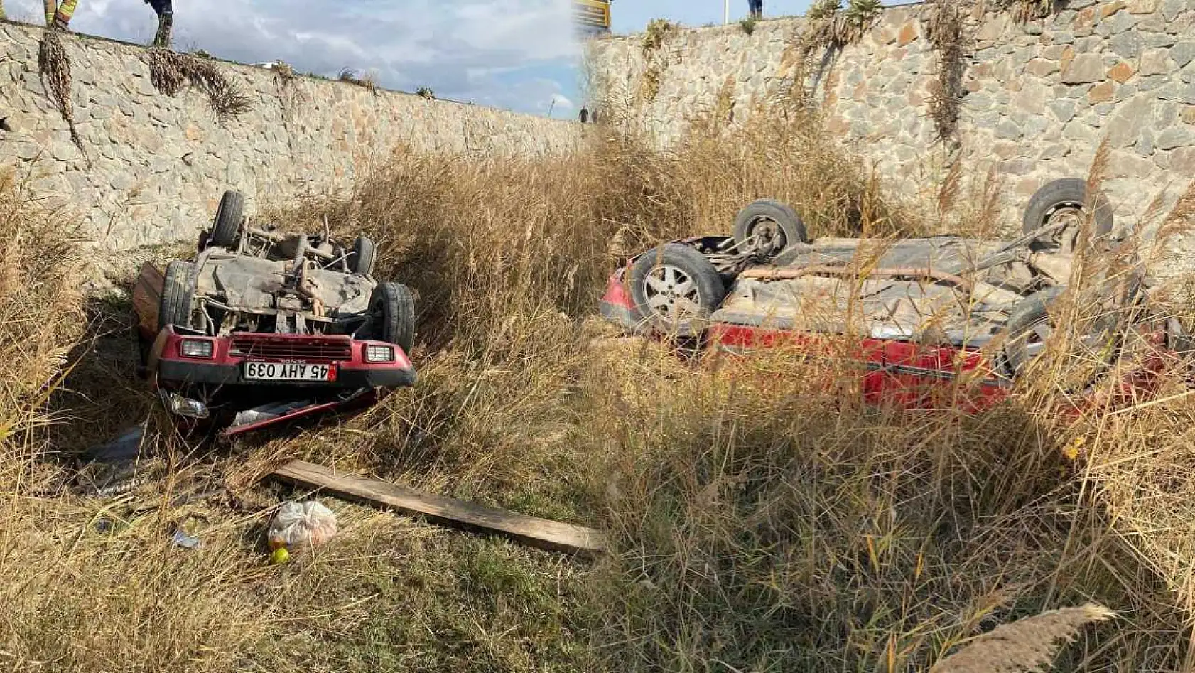 Otomobil tarlaya uçtu: 1'i bebek 5 yaralı