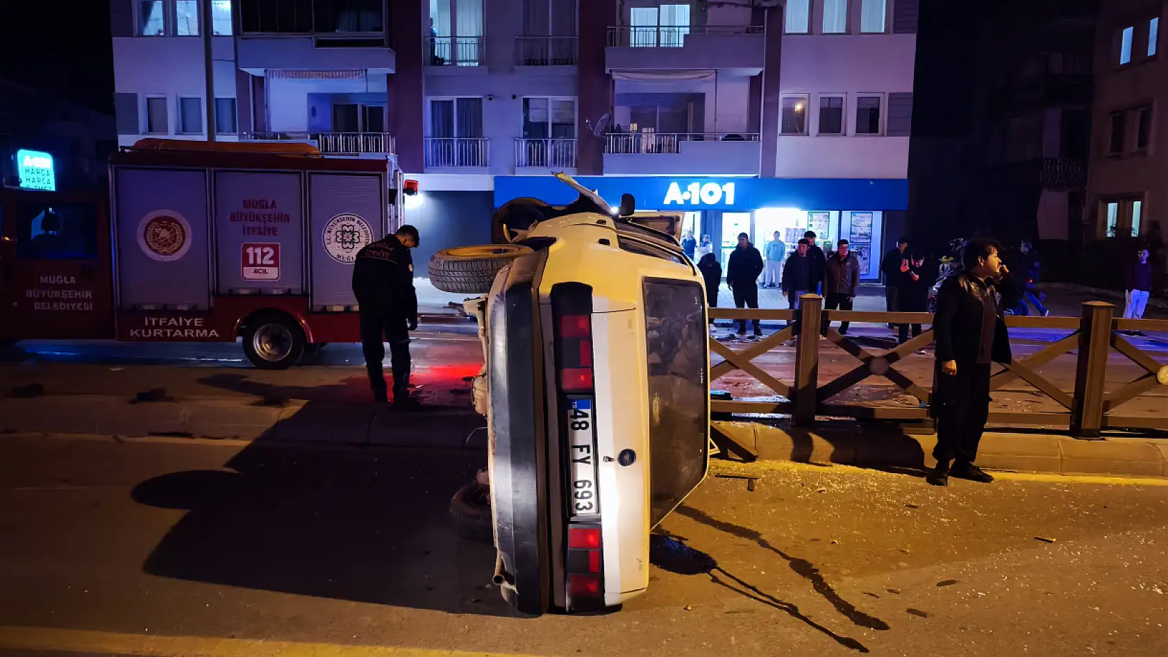 Fethiye'de Ölüdeniz Yolu Üzeri Korkutan Kaza