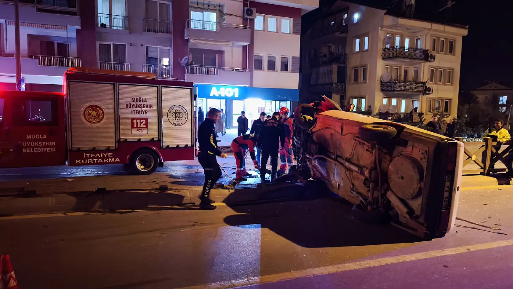 Fethiye'de Ölüdeniz Yolu Üzeri Korkutan Kaza