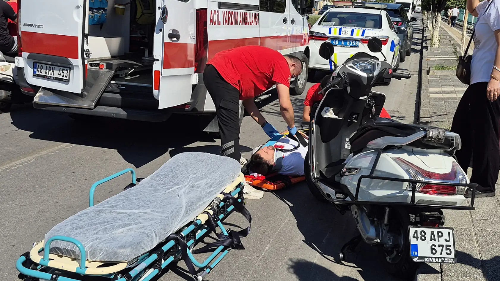 Fethiye'de İki Motosikletin Karıştığı Kazada Sürücü Yaralandı