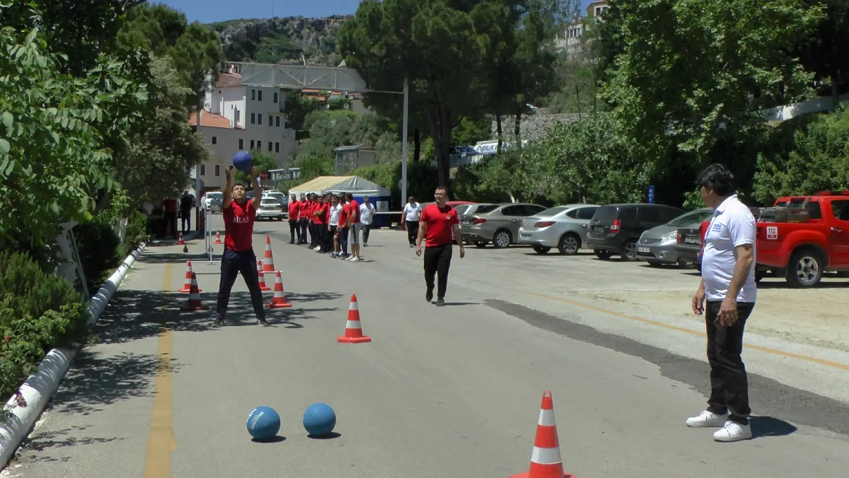 Muğla'da İtfaiyecilere Kondisyon İçin Spor Parkuru Testi