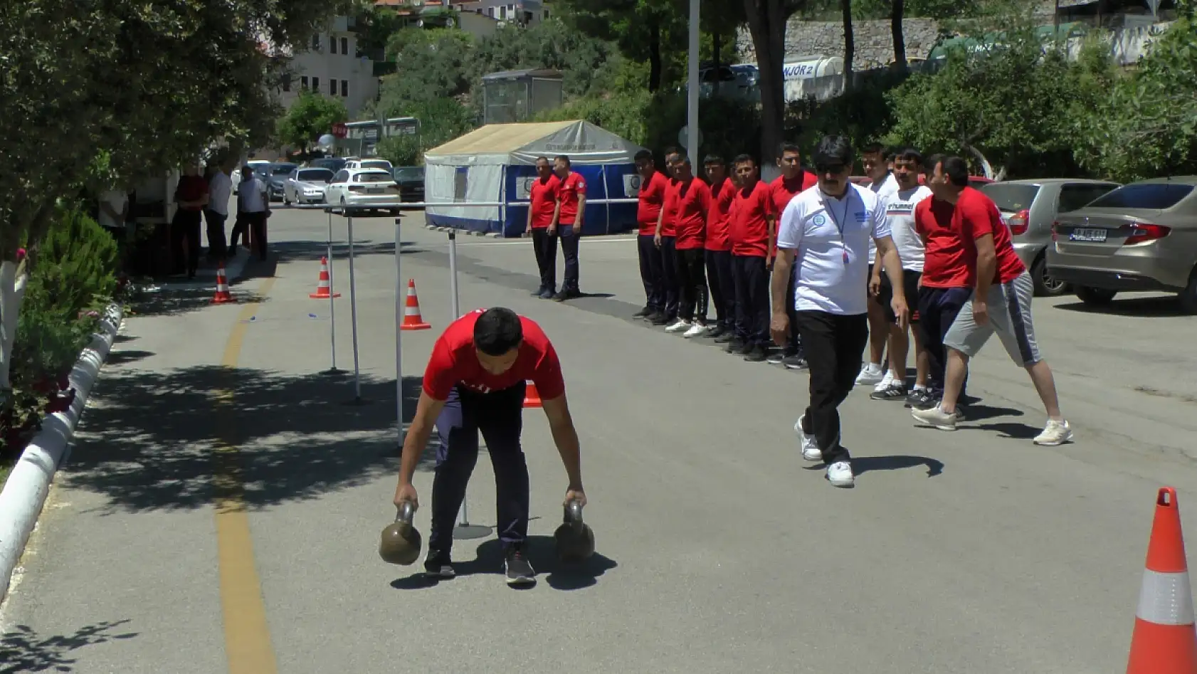 Muğla'da İtfaiyecilere Kondisyon İçin Spor Parkuru Testi